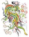 colored dragon image tattoos